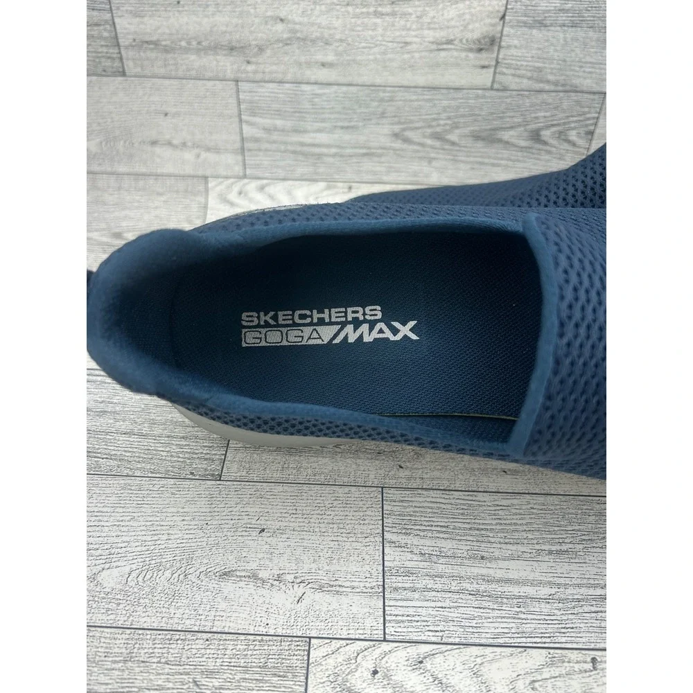 Skechers Go Walk Max Men Navy Grey Slip‎ On Walking Shoes 54600 Size 9.5